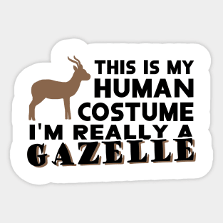 human costume gazelle hartebeest fans Sticker